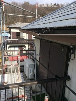 施工前の軒樋の状態です