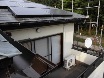 軒樋の役物の取り付け終了しました。