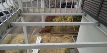 デッキ材で隠れていた部分のさび止めが終了しました