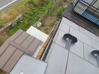 宇都宮市N様袖瓦破損