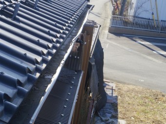 真岡市I様北面2階部分軒樋