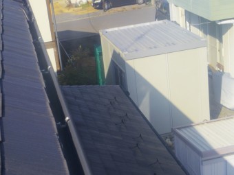 真岡市K様、北面2階部分軒樋