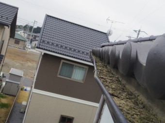 真岡市S様 東面2階部分軒樋