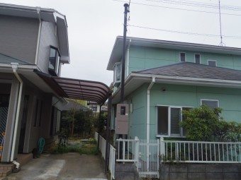 真岡市K様 雨樋破損外観