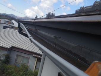 日光市Y様 南面2階部分軒樋