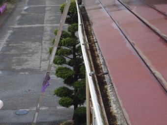 、美容室、東面1階部分軒樋