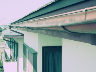 小山市、雨樋現調軒樋の曲がり