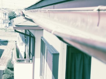 小山市雨樋大きな曲がり