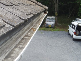 益子町S様、西面1階部分軒樋