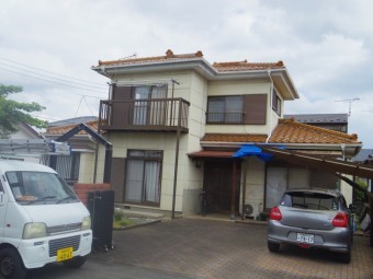 真岡市k様、雨樋現調、外観