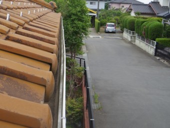 真岡市k様、東面1階部分軒樋