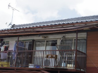 宇都宮市F様、南面2階部分軒樋