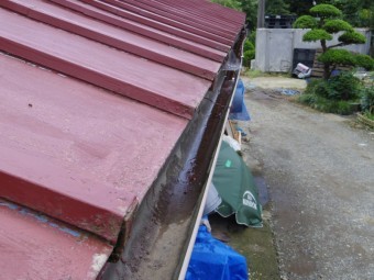 宇都宮市F様、納屋 軒樋