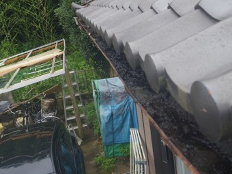 真岡市K様、1階部分軒樋