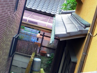 宇都宮市、銅板雨樋、下屋根の軒樋
