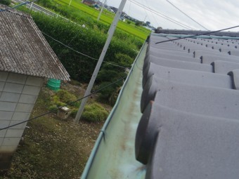 芳賀町O様邸北面下屋の軒樋