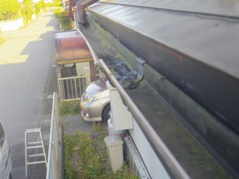 宇都宮市O様邸北面の下屋の軒樋