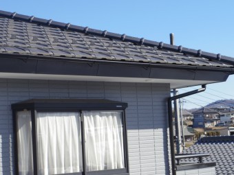 2階北側の破損箇所です