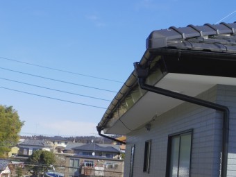 2階北側の破損箇所です