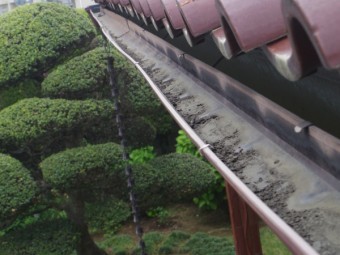 軒樋を撤去しました