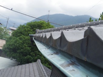 日光市N様、西面2階部分軒樋