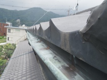 日光市N様、南面2階部分軒樋