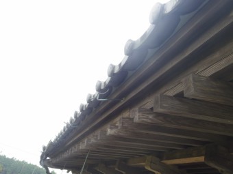 真岡市N様2階部分軒樋破損