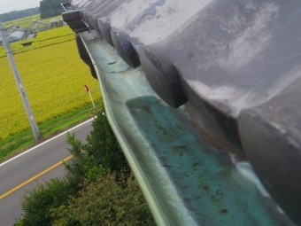 真岡市N様、西面軒樋