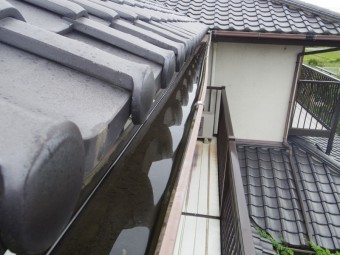 宇都宮市N様2階ベランダ部分軒樋