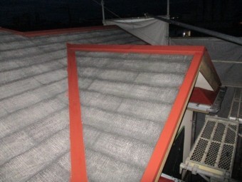 けらば、棟、谷樋板金のさび止め塗装をしました