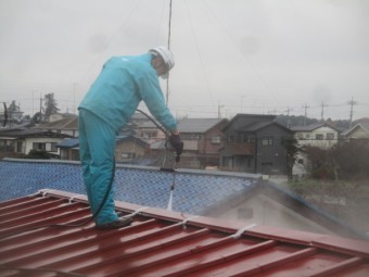 高圧洗浄中です