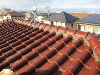 大棟の漆喰妻ましが終了しました