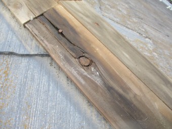 棟板金を剥がしました