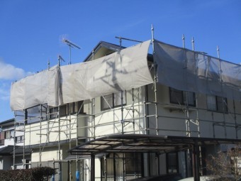 本日の施工後の全景です