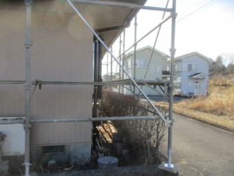 縦樋の取り付けが終了しました