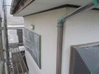 外壁の養生が終了しました