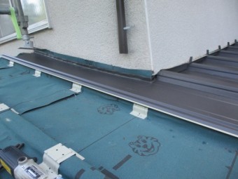出隅ルーフの加工が終了です