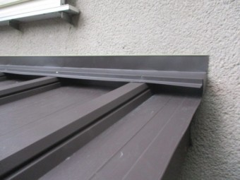 壁水切りの取り付けが終了しました