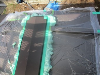発泡ウレタンを注入しました