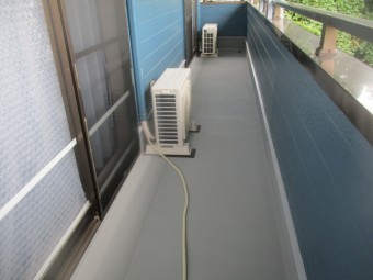 ベランダ防水塗装が終了しました