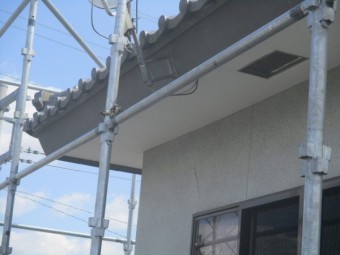 軒樋を撤去しました