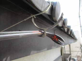 雨樋の取り外し中です