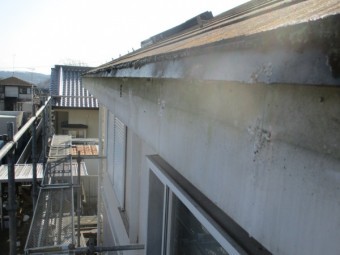 軒樋金具の撤去が終了しました