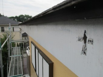 軒樋を撤去しました