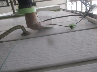 電話線の養生中です