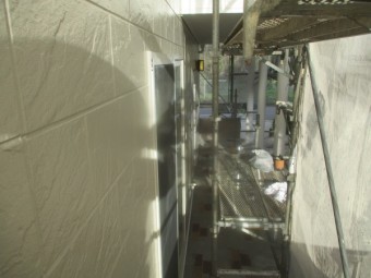 1階の北面の外壁完工です