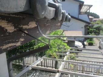 軒樋を撤去しました
