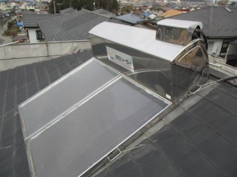 撤去前の温水器の状態です
