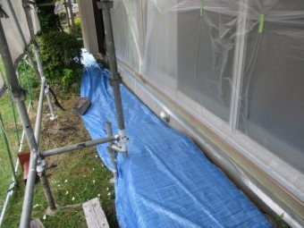 土間養生が終了しました