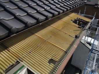 施工前のテラスです